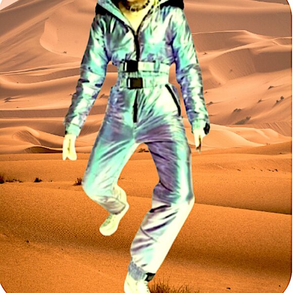 Dolls Kill Pants - Club Exx Dolls Kill Snow Suit Women Small Ski Aurora Beam Holographic Iridescent